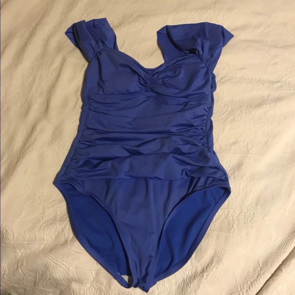 Blue One Piece Bathing Suit